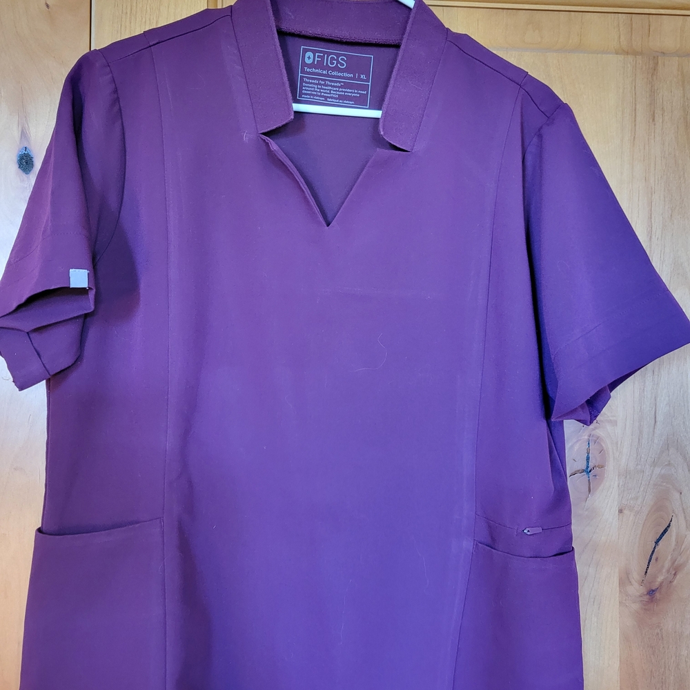 Figs Deep Purple Women's Top